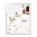 Shop Sun Chairs Photo Art Print-Coastal, Greece, Orange, Photography, Portrait, View All, White-framed poster wall decor artwork