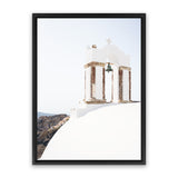 Shop White Bell Tower Photo Canvas Art Print-Coastal, Photography, Photography Canvas Prints, Portrait, View All, White-framed wall decor artwork
