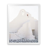 Shop Mykonos White Church Photo Art Print-Coastal, Greece, Photography, Portrait, View All, White-framed poster wall decor artwork