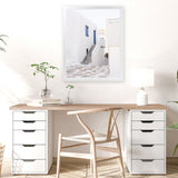 Shop Mykonos Town Photo Art Print-Coastal, Greece, Photography, Portrait, View All, White-framed poster wall decor artwork