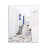 Shop Mykonos Town Photo Art Print-Coastal, Greece, Photography, Portrait, View All, White-framed poster wall decor artwork