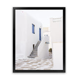 Shop Mykonos Town Photo Art Print-Coastal, Greece, Photography, Portrait, View All, White-framed poster wall decor artwork