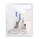 Shop Mykonos Town Photo Art Print-Coastal, Greece, Photography, Portrait, View All, White-framed poster wall decor artwork
