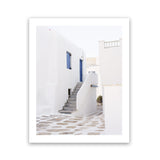 Shop Mykonos Town Photo Art Print-Coastal, Greece, Photography, Portrait, View All, White-framed poster wall decor artwork