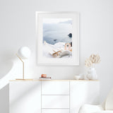 Shop Balcony With A View Photo Art Print-Blue, Coastal, Greece, Photography, Portrait, View All, White-framed poster wall decor artwork