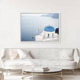 Shop Aegean Vista II Photo Canvas Art Print-Blue, Coastal, Greece, Landscape, Photography, Photography Canvas Prints, View All-framed wall decor artwork