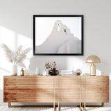 Shop Mykonos Church View Photo Art Print-Coastal, Greece, Horizontal, Landscape, Photography, Rectangle, View All, White-framed poster wall decor artwork