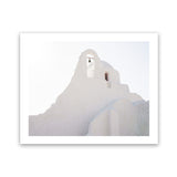 Shop Mykonos Church View Photo Art Print-Coastal, Greece, Horizontal, Landscape, Photography, Rectangle, View All, White-framed poster wall decor artwork