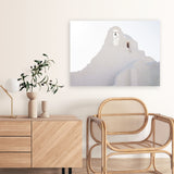 Shop Mykonos Church View Photo Canvas Art Print-Coastal, Greece, Horizontal, Landscape, Photography, Photography Canvas Prints, Rectangle, View All, White-framed wall decor artwork