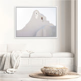 Shop Mykonos Church View Photo Canvas Art Print-Coastal, Greece, Horizontal, Landscape, Photography, Photography Canvas Prints, Rectangle, View All, White-framed wall decor artwork