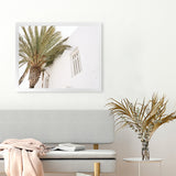 Shop Mykonos Palm Villa I Photo Art Print-Coastal, Greece, Green, Landscape, Moroccan Days, Neutrals, Photography, Tropical, View All, White-framed poster wall decor artwork