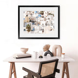 Shop Santorini Architecture Photo Art Print-Landscape, Neutrals, Photography, View All, White-framed poster wall decor artwork