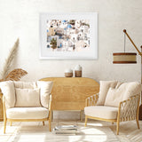 Shop Santorini Architecture Photo Art Print-Landscape, Neutrals, Photography, View All, White-framed poster wall decor artwork