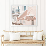 Shop Oia Rose Pink Villa I Photo Art Print-Greece, Landscape, Neutrals, Photography, Pink, View All-framed poster wall decor artwork