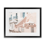 Shop Oia Rose Pink Villa I Photo Art Print-Greece, Landscape, Neutrals, Photography, Pink, View All-framed poster wall decor artwork