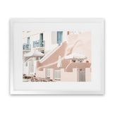 Shop Oia Rose Pink Villa I Photo Art Print-Greece, Landscape, Neutrals, Photography, Pink, View All-framed poster wall decor artwork