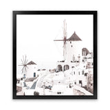 Shop Oia (Square) Photo Art Print-Boho, Coastal, Greece, Photography, Square, Tropical, White-framed poster wall decor artwork