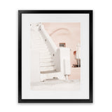 Shop Oia Pink Villa III Photo Art Print-Greece, Photography, Pink, Portrait, View All-framed poster wall decor artwork