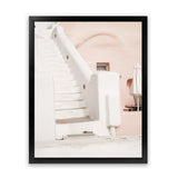 Shop Oia Pink Villa III Photo Art Print-Greece, Photography, Pink, Portrait, View All-framed poster wall decor artwork