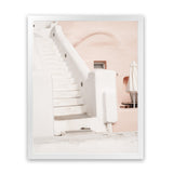 Shop Oia Pink Villa III Photo Art Print-Greece, Photography, Pink, Portrait, View All-framed poster wall decor artwork