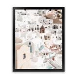 Shop Oia Panorama I Photo Art Print-Greece, Neutrals, Photography, Portrait, View All, White-framed poster wall decor artwork