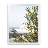 Shop Olive Branch View Photo Art Print-Botanicals, Coastal, Greece, Green, Photography, Portrait, View All-framed poster wall decor artwork