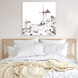 Shop Oia (Square) Photo Canvas Art Print-Boho, Coastal, Greece, Photography Canvas Prints, Square, View All, White-framed wall decor artwork