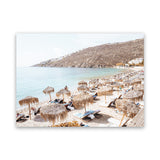 Shop Mykonos Beach I Photo Canvas Art Print-Brown, Coastal, Greece, Horizontal, Landscape, Neutrals, Photography, Photography Canvas Prints, Rectangle, View All-framed wall decor artwork