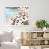 Shop Mykonos Beach II Photo Art Print-Brown, Coastal, Greece, Horizontal, Landscape, Neutrals, Photography, Rectangle, View All-framed poster wall decor artwork