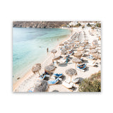 Shop Mykonos Beach II Photo Art Print-Brown, Coastal, Greece, Horizontal, Landscape, Neutrals, Photography, Rectangle, View All-framed poster wall decor artwork