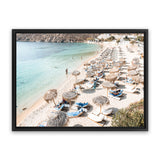 Shop Mykonos Beach II Photo Canvas Art Print-Brown, Coastal, Greece, Horizontal, Landscape, Neutrals, Photography, Photography Canvas Prints, Rectangle, View All-framed wall decor artwork