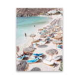 Shop Mykonos Beach III Photo Canvas Art Print-Brown, Coastal, Greece, Photography, Photography Canvas Prints, Portrait, Rectangle, View All-framed wall decor artwork