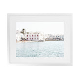 Shop Mykonos Town I Photo Art Print-Coastal, Greece, Horizontal, Landscape, Photography, Rectangle, View All, White-framed poster wall decor artwork