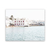 Shop Mykonos Town I Photo Art Print-Coastal, Greece, Horizontal, Landscape, Photography, Rectangle, View All, White-framed poster wall decor artwork
