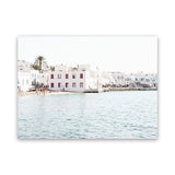 Shop Mykonos Town I Photo Canvas Art Print-Coastal, Greece, Horizontal, Landscape, Photography, Photography Canvas Prints, Rectangle, View All, White-framed wall decor artwork