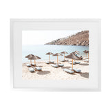 Shop Psarou Beach I Photo Art Print-Boho, Brown, Coastal, Horizontal, Landscape, Neutrals, Photography, Rectangle, View All-framed poster wall decor artwork