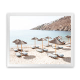 Shop Psarou Beach I Photo Art Print-Boho, Brown, Coastal, Horizontal, Landscape, Neutrals, Photography, Rectangle, View All-framed poster wall decor artwork