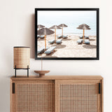 Shop Psarou Beach II Photo Art Print-Boho, Brown, Coastal, Horizontal, Landscape, Neutrals, Photography, Rectangle, View All-framed poster wall decor artwork