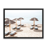 Shop Psarou Beach II Photo Canvas Art Print-Boho, Brown, Coastal, Horizontal, Landscape, Neutrals, Photography, Photography Canvas Prints, Rectangle, View All-framed wall decor artwork