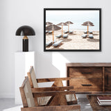 Shop Psarou Beach II Photo Canvas Art Print-Boho, Brown, Coastal, Horizontal, Landscape, Neutrals, Photography, Photography Canvas Prints, Rectangle, View All-framed wall decor artwork