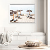 Shop Psarou Beach II Photo Canvas Art Print-Boho, Brown, Coastal, Horizontal, Landscape, Neutrals, Photography, Photography Canvas Prints, Rectangle, View All-framed wall decor artwork