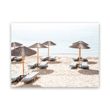 Shop Psarou Beach II Photo Canvas Art Print-Boho, Brown, Coastal, Horizontal, Landscape, Neutrals, Photography, Photography Canvas Prints, Rectangle, View All-framed wall decor artwork