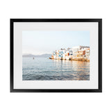 Shop Little Venice Mykonos I Photo Art Print-Blue, Coastal, Horizontal, Landscape, Photography, Rectangle, View All-framed poster wall decor artwork