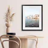 Shop Little Venice Mykonos II Photo Art Print-Blue, Coastal, Photography, Portrait, Rectangle, View All-framed poster wall decor artwork