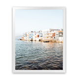 Shop Little Venice Mykonos II Photo Art Print-Blue, Coastal, Photography, Portrait, Rectangle, View All-framed poster wall decor artwork