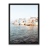 Shop Little Venice Mykonos II Photo Canvas Art Print-Blue, Coastal, Photography, Photography Canvas Prints, Portrait, Rectangle, View All-framed wall decor artwork