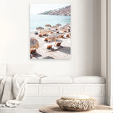 Shop Mykonos Beach IV Photo Canvas Art Print-Boho, Brown, Coastal, Greece, Neutrals, Photography, Photography Canvas Prints, Portrait, Rectangle, View All-framed wall decor artwork