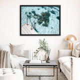 Shop Sea Pool Photo Canvas Art Print-Blue, Coastal, Green, Horizontal, Landscape, Photography, Photography Canvas Prints, Rectangle, View All-framed wall decor artwork