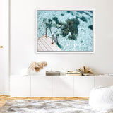 Shop Sea Pool Photo Canvas Art Print-Blue, Coastal, Green, Horizontal, Landscape, Photography, Photography Canvas Prints, Rectangle, View All-framed wall decor artwork