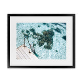 Shop Sea Pool Photo Art Print-Blue, Coastal, Green, Horizontal, Photography, Rectangle, View All-framed poster wall decor artwork